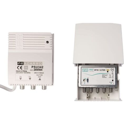HDSAT amplificateur TNT 4 Sorties Gain 25dB + 5 Fiches F