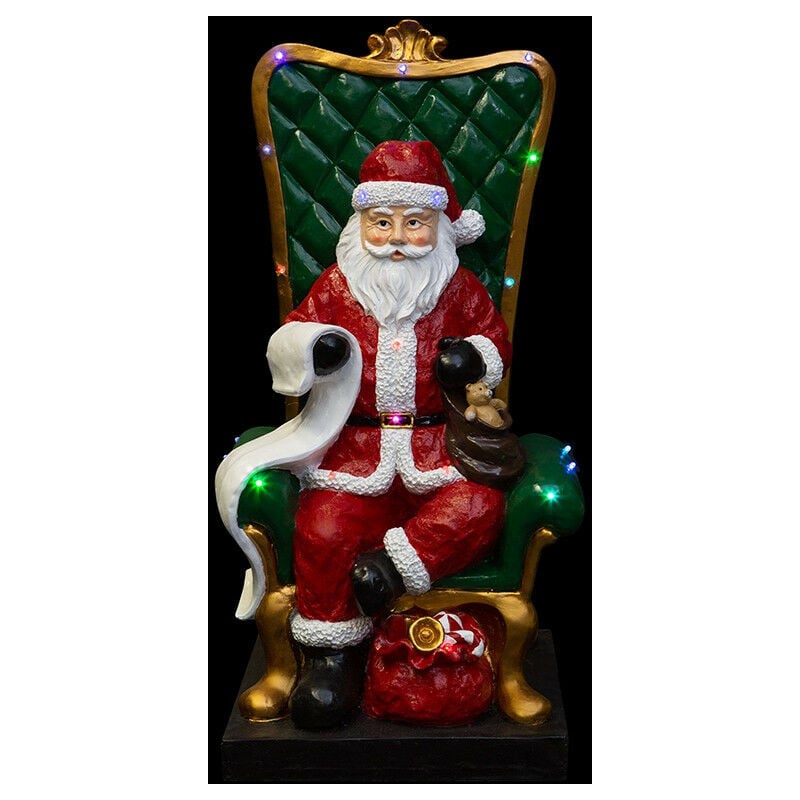 Père-Noël sur son fauteuil 106 cm lumineux