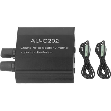 Préampli Audio Stéréo 2 In / 2 Out avec Alimentation 12V - Convertisseur de Signal pour Home Cinéma
