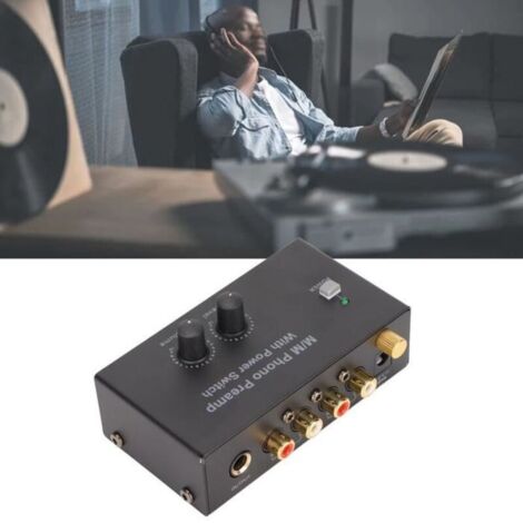 Preamplificatore phono PP500 - Preamplificatore professionale a basso rumore per giradischi con adattatore CC 12V UE - BEL