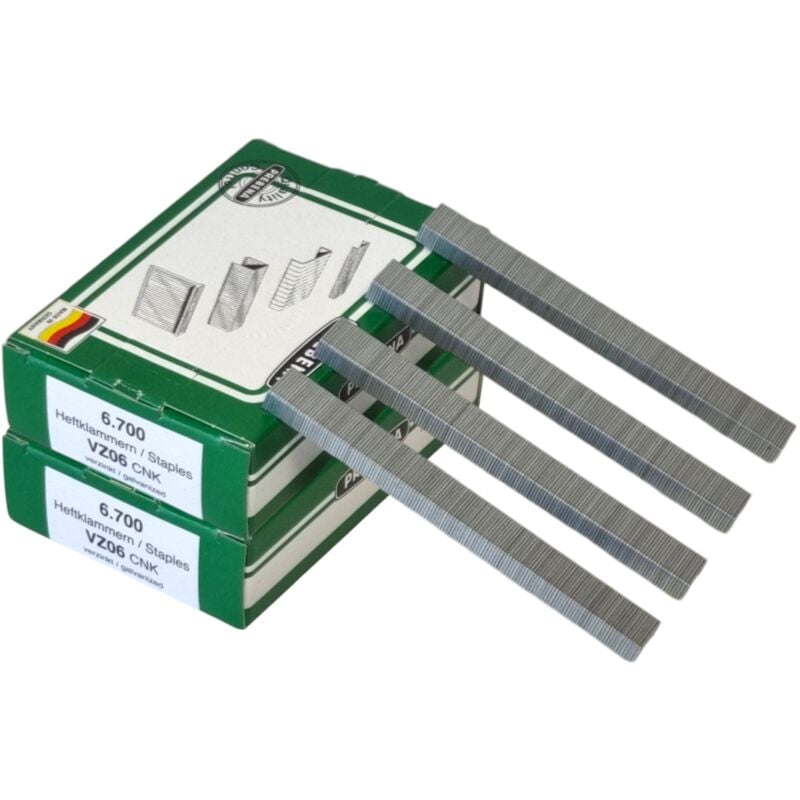 2x VZ06CNK Agrafes 10,5 x 6 mm Type vz 13400 pcs. en acier galvanisé - Prebena