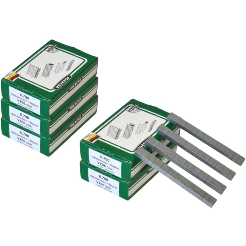 Prebena 5x VZ06CNK Agrafes 10,5 x 6 mm Type VZ 33500 pcs acier zingué