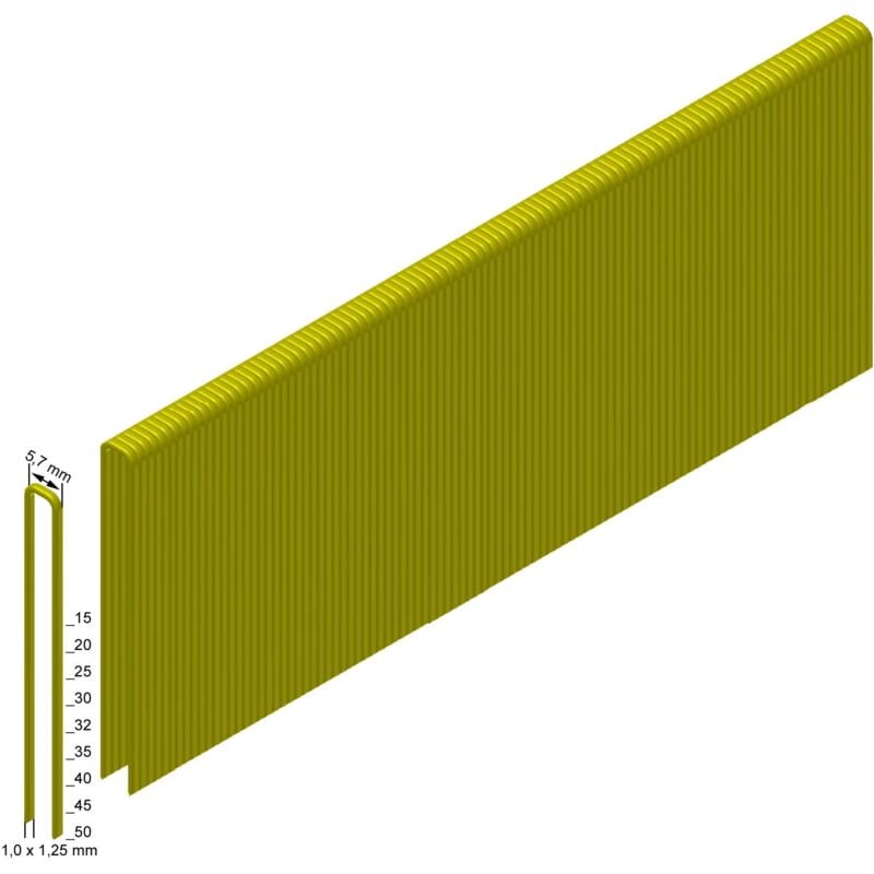 E20CNKHA Agrafes 20mm - 9200 pièces - en acier galvanisé, résineuses - Prebena