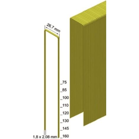 Prebena Heftklammern Type WP Länge: 75 mm Inhalt: (Pk= 2.900 Stück)
