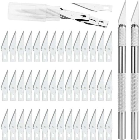 Precision Cutter 2 Scalpel avec 42 lames. Cutter de Précision Couteau pour Découpe de Travail d'art Bricolage