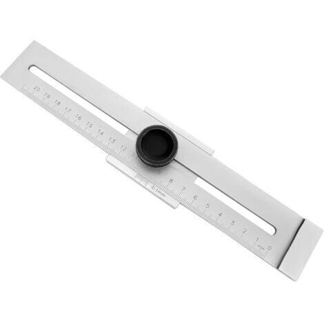 Precision marking gauge, parallel carbon steel scriber, laser-engraved scale, 200 mm measuring range