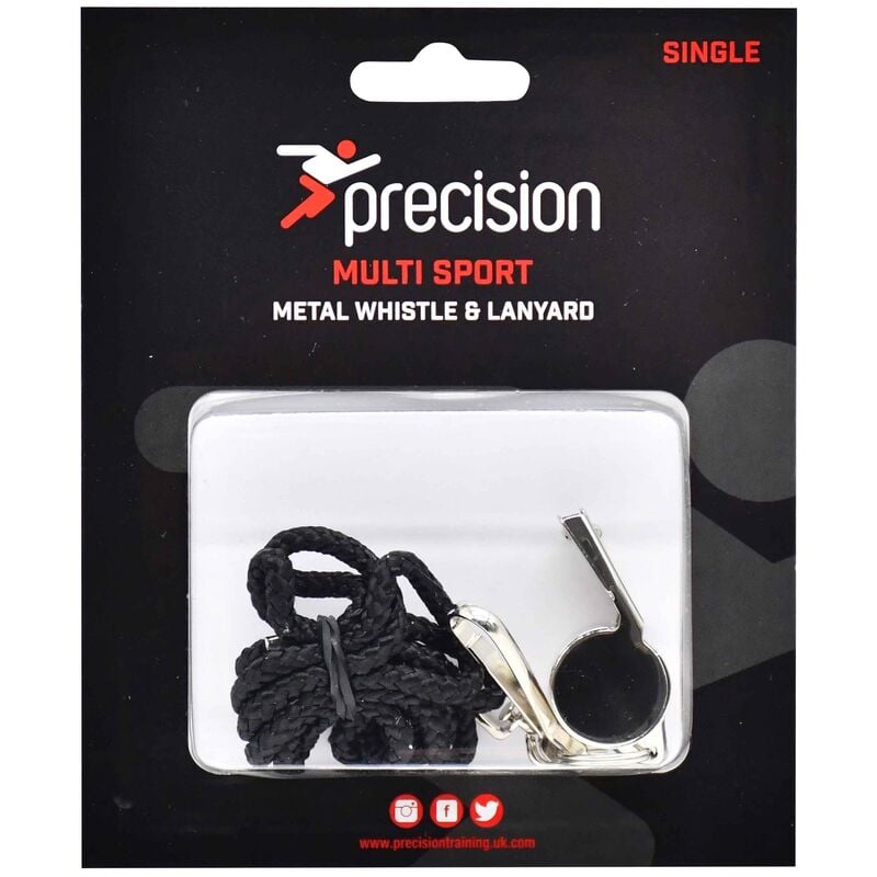 Precision Metal Whistle & Lanyard (Single) - -