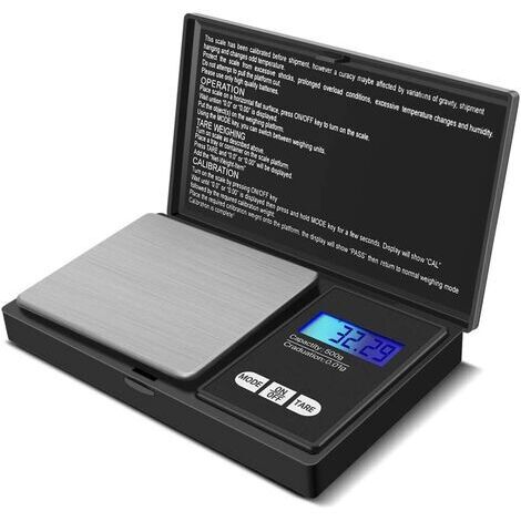 Precision Scale, Kitchen Scale, Smart Scale with 7 Units. Pocket Scale with LCD Display, Small Scale for Powder, Jewelry, Gold, Precious Stones, etc. - 500g x 0.01g