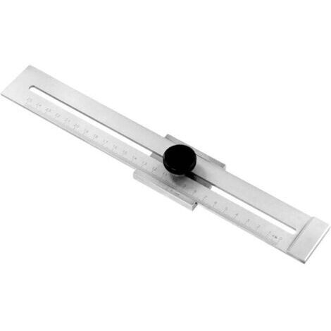 Precision scribing gauge, parallel scriber made of stainless steel, laser-engraved scale, measuring range 250 mm FLITI