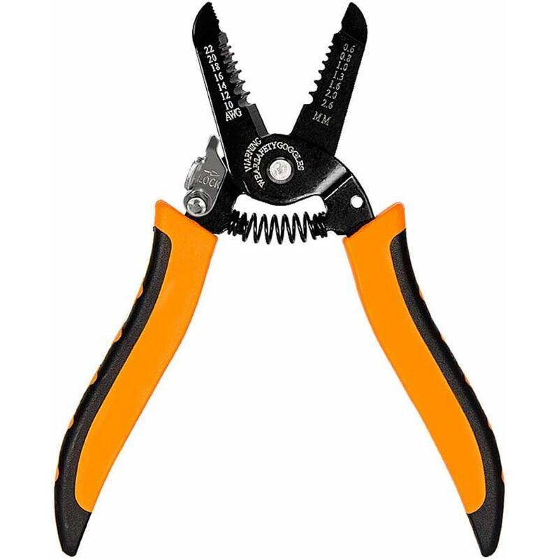 Precision Wire Stripper, Wire Cutter, Scissor Repair Tool with Integrated Cable Cutters and Ring Hole Crimps for 10-22 awg - Gdrhvfd
