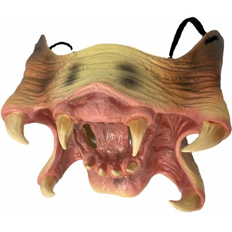 Predator Mask Cosplay Alien Mouth Dreads Soldiers Halloween Prop, Alien vs Predator Mask Warrior Costume Party Masque d'Halloween réaliste Dress Up, Masque d'Halloween, Décoration d'Halloween