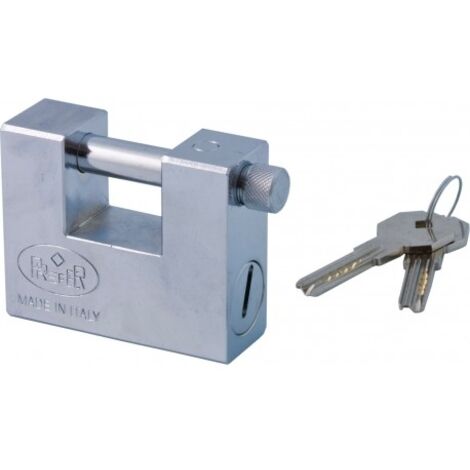 Prefer Ul200000 Lucchetto Per Serranda Corazzato Mm 84 Chiave Punzonata Cifratura Kd