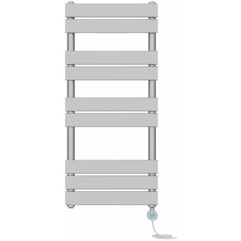 Prefilled Electric Flat Panel Heated Towel Rail Radiator Thermostatic WIFI 1000x450mm Chrome