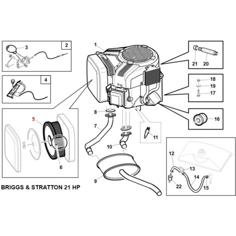 Préfiltre à air en éponge d'origine GIANNI FERRARI GTS 230