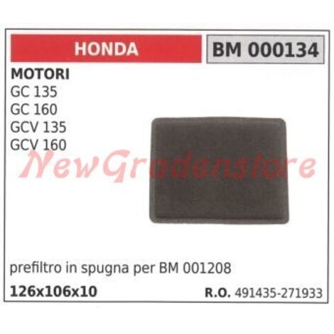 Préfiltre à air en éponge HONDA moteurs GC 135 160 GCV 135 160 000134