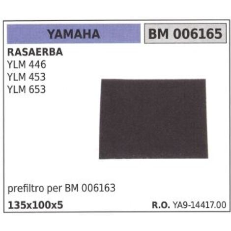 Préfiltre à air YAMAHA pour tondeuse à gazon YLM 446 453 653 006165