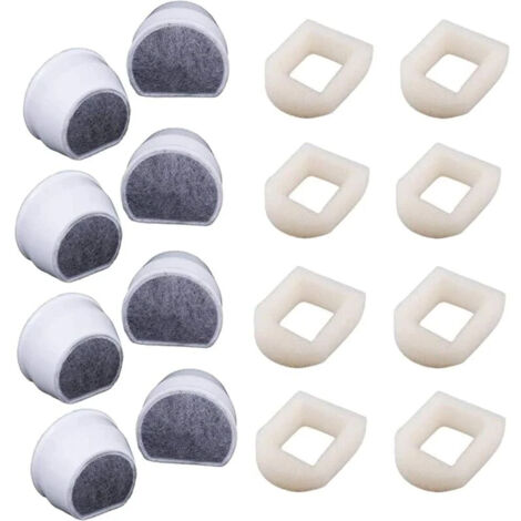 Prefiltro de espuma y filtro de carbón compatibles con los filtros de bebederos para perros y gatos Drinkwell 360 de acero inoxidable Avalon Pagoda Seascape y Sedona (16 unidades)