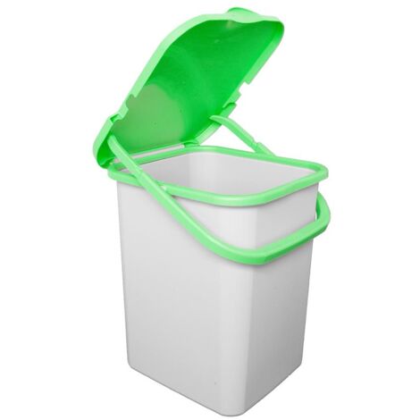 PREMI PATTUMIERA RACCOLTA DIFFERENZIATA CON MANICO 18LT VERDE RICICLO VETRO