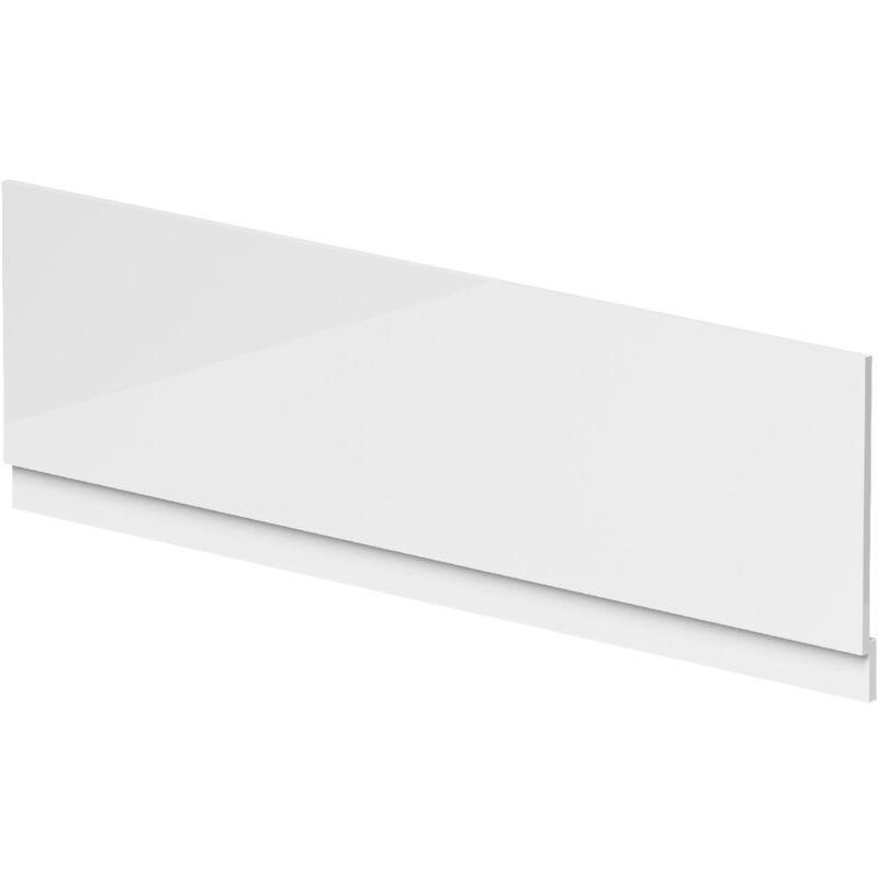 Gloss White mdf 1800mm Front Bath Panel with Plinth - BPR107 - Nuie