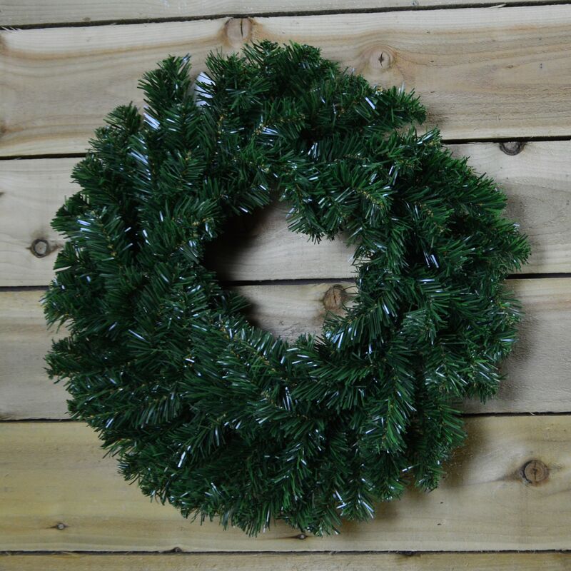 Premier 50cm Diameter Artificial Christmas Wreath Decoration in Green