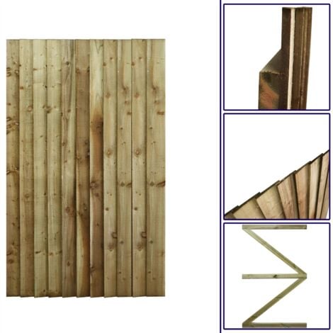Premier 6ft Feather Edge 105cm Wide Semi-Braced Flat Top Gate