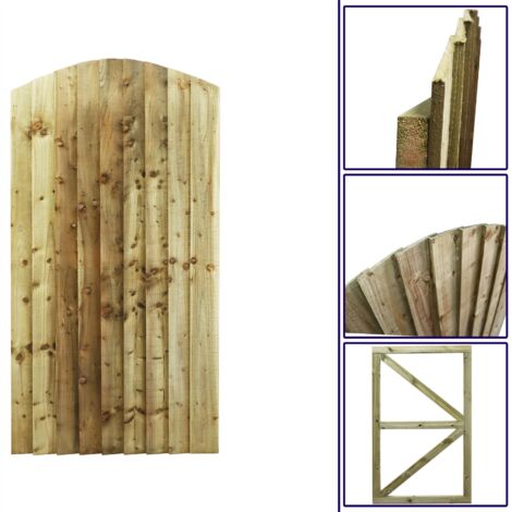 Premier 6ft Feather Edge 90cm Wide Fully Framed Arch Top Gate