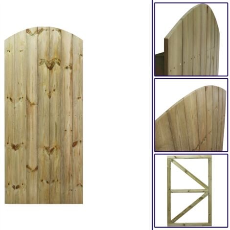 PREMIER GARDEN SUPPLIES Premier 6ft Tongue & Groove 75cm Wide Fully Framed Arch Top Gate