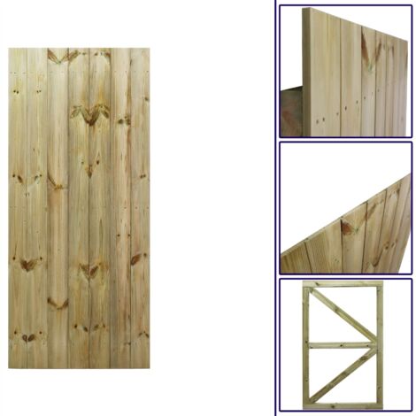 Premier 6ft Tongue & Groove 75cm Wide Fully Framed Flat Top Gate