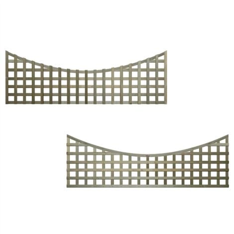 PREMIER GARDEN SUPPLIES 2ft Concave Top Privacy Square Garden Trellis Panels