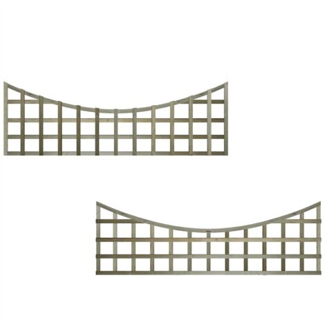 Premier 6ft x 2ft Concave Top Standard Square Garden Trellis Panel