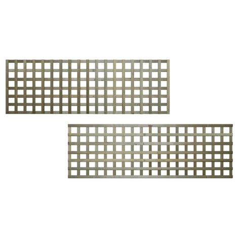 Premier 6ft x 2ft Flat Top Privacy Square Garden Trellis Panel
