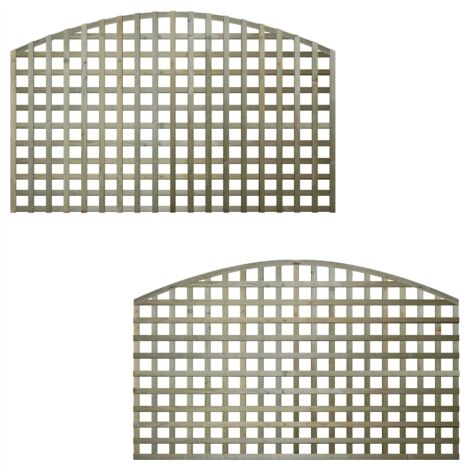 Premier 6ft x 3ft Arch Top Privacy Square Garden Trellis Panels