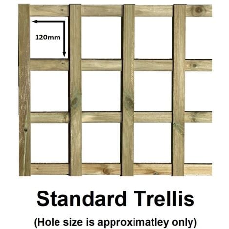 PREMIER GARDEN SUPPLIES Premier 6ft x 3ft Flat Top Standard Square Trellis Panel