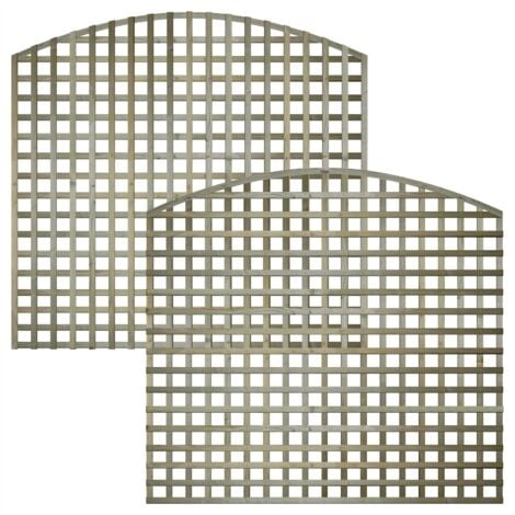 PREMIER GARDEN SUPPLIES 5ft Arch Top Privacy Square Garden Trellis Panels