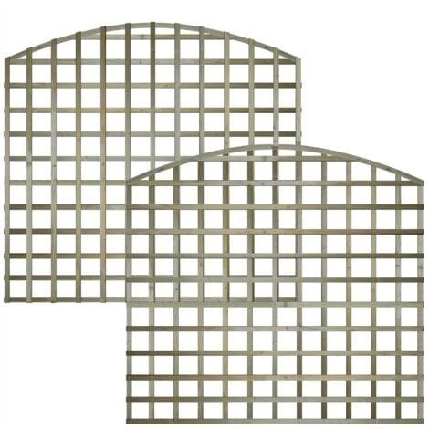PREMIER GARDEN SUPPLIES 5ft Arch Top Standard Square Garden Trellis Panel