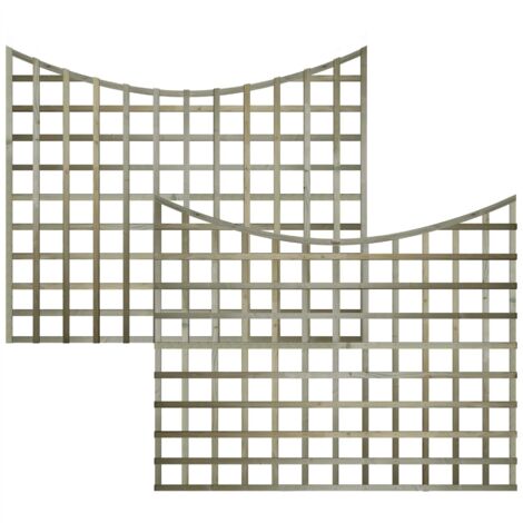 Premier 6ft x 5ft Concave Top Standard Square Garden Trellis Panel