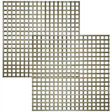 Premier 6ft x 6ft Flat Top Privacy Square Garden Trellis Panel