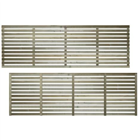 PREMIER GARDEN SUPPLIES 6x1ft Vogue Modern Horizontal Slatted Trellis Panel