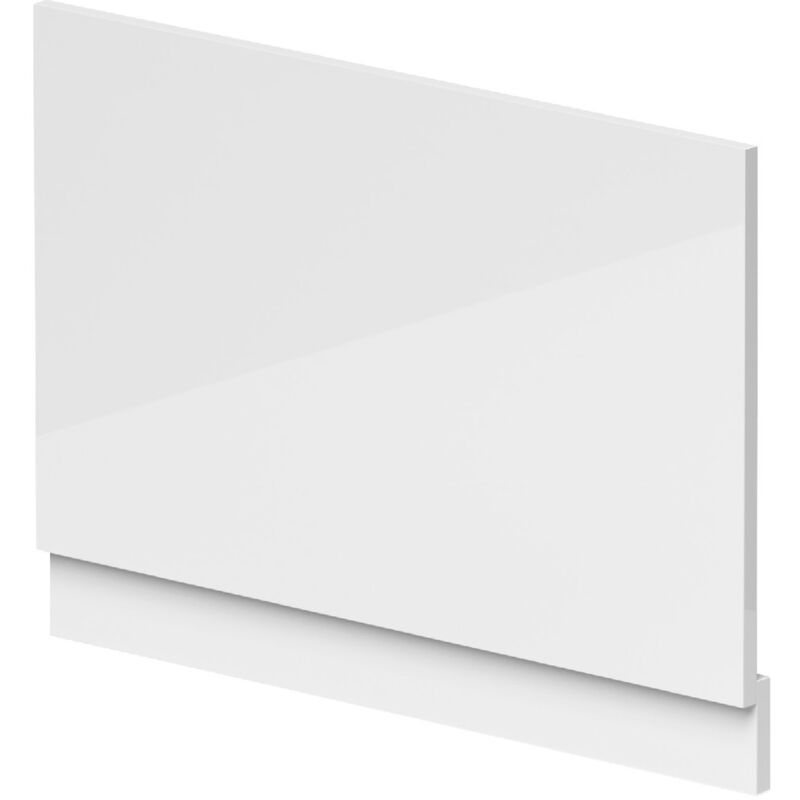 Gloss White mdf 800mm End Bath Panel with Plinth - BPR113 - Nuie