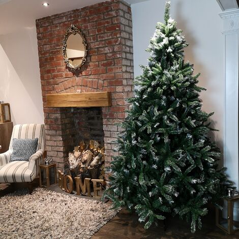 Premier 8ft (240cm) Mountain Snow Fir Christmas Tree with 1,599 Tips