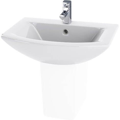Premier Asselby Wall Hung Cloakroom Basin 500mm Wide - 1 Tap Hole