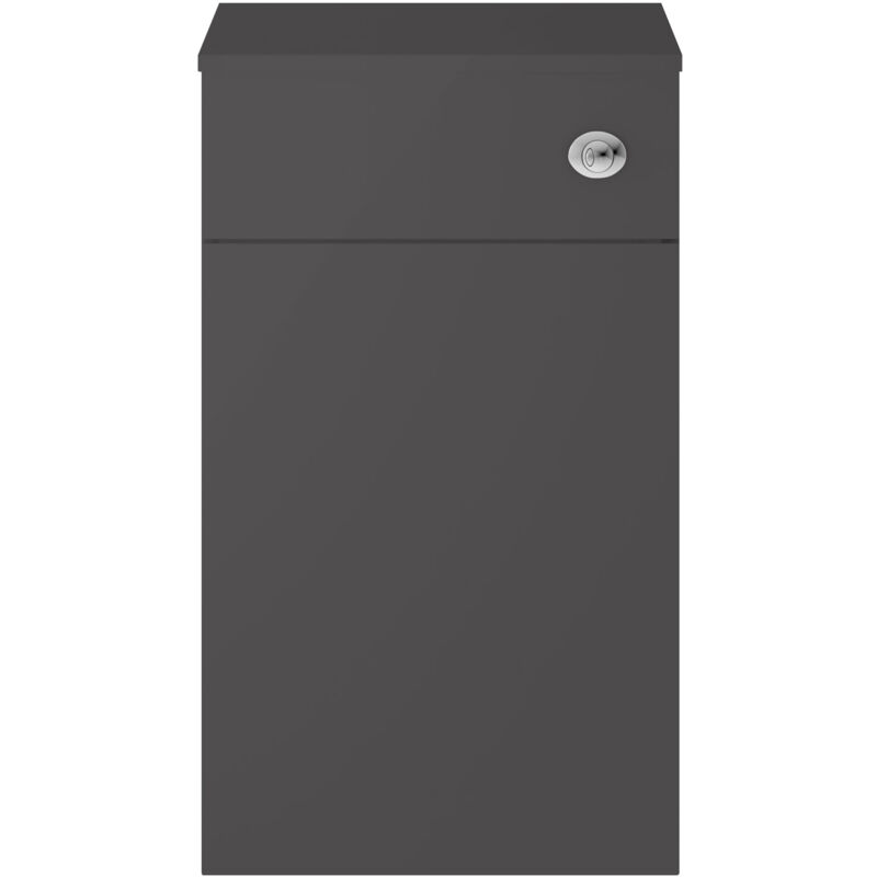 Athena Back to Wall wc Toilet Unit 500mm Wide - Gloss Grey - Nuie