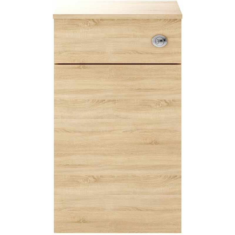 Athena Back to Wall wc Toilet Unit 500mm Wide - Natural Oak - Nuie