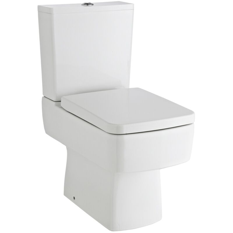 Nuie Bliss Close Coupled Toilet WC Push Button Cistern - Excluding Seat