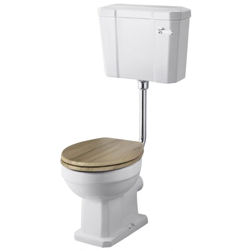 Richmond Low Level Toilet with Lever Cistern - Excluding Seat and CP Flushpipe - Nuie
