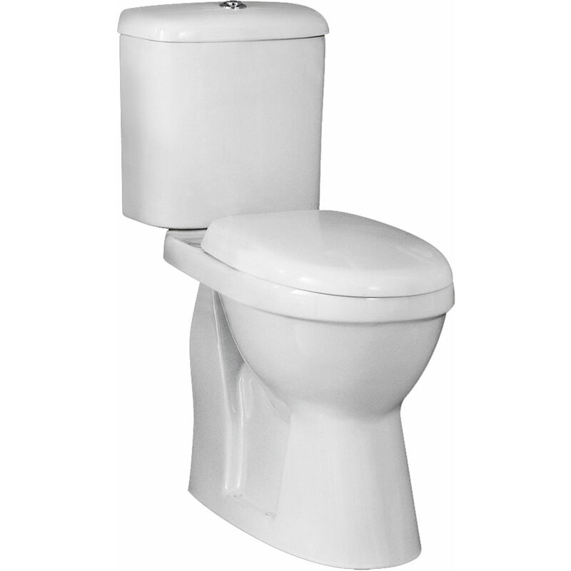 Ivo Comfort Close Coupled Toilet WC Push Button Cistern - Standard Seat - Nuie