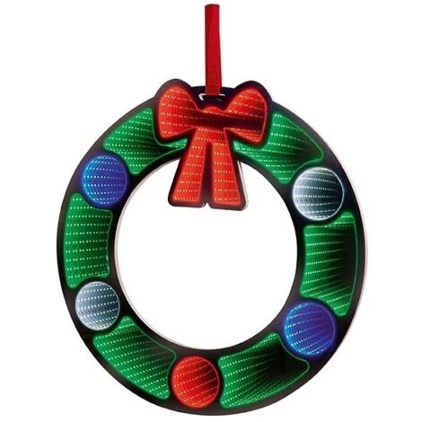 Premier Hanging Wreath Infinity Christmas Decoration Light - 60cm