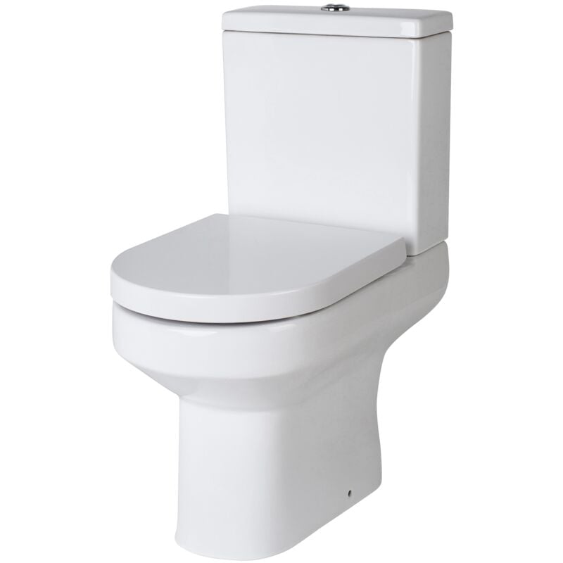 Harmony Close Coupled Toilet WC Push Button Cistern - Excluding Seat - Nuie