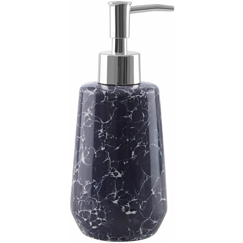 Premier Housewares - Premier Houseware Blue Ceramic Lotion Dispenser Hand Soap / Pump Bottle Dispenser Shampoo / Oil Dispenser Bottles With Modern