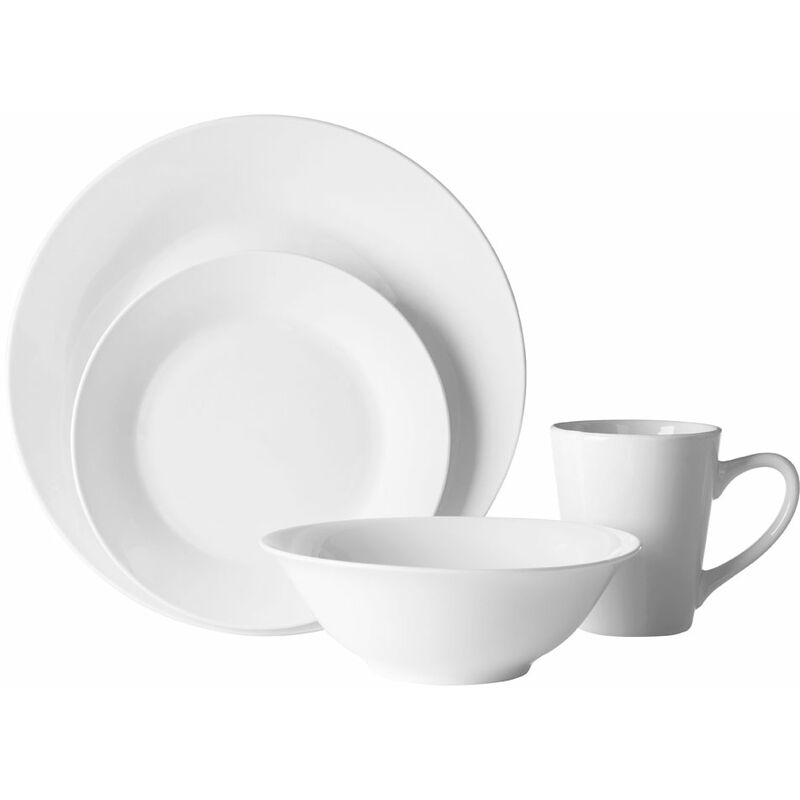 16pc White Porcelain Dinner Set - Premier Housewares